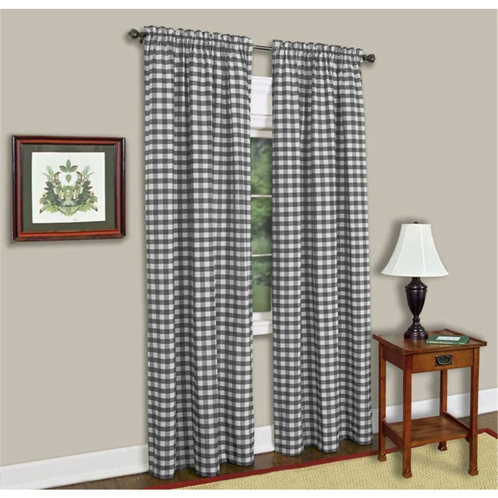 Buffalo Check‎ Window Curtain Panel.